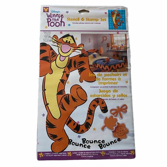 Plaid Enterprises, Inc. Disney Winnie the Pooh Tigger 60006 Stencil Stamp Set - Picture 1 of 7